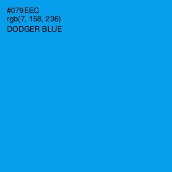 #079EEC - Dodger Blue Color Image